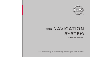 2019 Nissan Z COUPE 08IT Navigation Manual